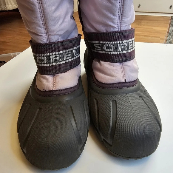 Sorel Winter Snow Boots Insulated Drawstring Purple Pink Size 5 - Picture 3 of 13